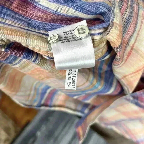 Tommy Bahama Shirt Button Up Plaid  Multi colored Long Sleeves Sz 2XL - Picture 6 of 10